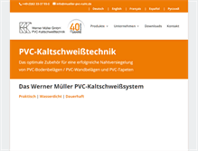 Tablet Screenshot of mueller-pvc-naht.de